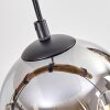 Koyoto Pendelleuchte Glas 15 cm Naturfarben, Schwarz, 5-flammig