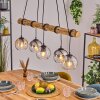 Koyoto Pendelleuchte Glas 15 cm Naturfarben, Schwarz, 5-flammig