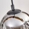 Koyoto Pendelleuchte Glas 15 cm Naturfarben, Schwarz, 5-flammig