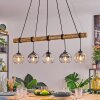 Koyoto Pendelleuchte Glas 15 cm Naturfarben, Schwarz, 5-flammig