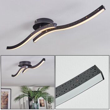 Arlan Deckenleuchte LED Schwarz, 1-flammig