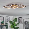 Binor Deckenleuchte LED Naturfarben, Schwarz, 1-flammig