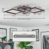 Binor Deckenleuchte LED Naturfarben, Schwarz, 1-flammig