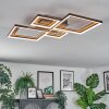 Binor Deckenleuchte LED Naturfarben, Schwarz, 1-flammig