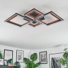 Binor Deckenleuchte LED Naturfarben, Schwarz, 1-flammig