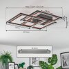 Binor Deckenleuchte LED Naturfarben, Schwarz, 1-flammig