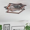 Binor Deckenleuchte LED Naturfarben, Schwarz, 1-flammig