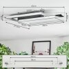 Olian Deckenleuchte LED Schwarz, Silber, 1-flammig