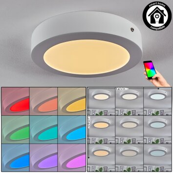 Omaro Deckenpanel LED Weiß, 1-flammig, Farbwechsler