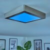 Omaro Deckenpanel LED Nickel-Matt, 1-flammig, Farbwechsler
