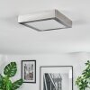 Omaro Deckenpanel LED Nickel-Matt, 1-flammig, Farbwechsler