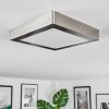 Omaro Deckenpanel LED Nickel-Matt, 1-flammig, Farbwechsler
