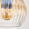Koyoto Pendelleuchte Glas 15 cm Naturfarben, Schwarz, 5-flammig