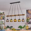 Koyoto Pendelleuchte Glas 15 cm Naturfarben, Schwarz, 5-flammig