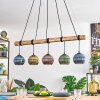 Koyoto Pendelleuchte Glas 15 cm Naturfarben, Schwarz, 5-flammig