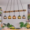 Koyoto Pendelleuchte Glas 15 cm Naturfarben, Schwarz, 5-flammig