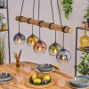 Koyoto Pendelleuchte Glas 15 cm Naturfarben, Schwarz, 5-flammig