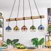 Koyoto Pendelleuchte Glas 15 cm Naturfarben, Schwarz, 5-flammig