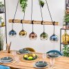 Koyoto Pendelleuchte Glas 15 cm Naturfarben, Schwarz, 5-flammig