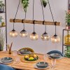 Koyoto Pendelleuchte Glas 15 cm Naturfarben, Schwarz, 5-flammig