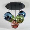 Gastor Deckenleuchte Glas 15 cm Blau, Grün, Kupferfarben, 5-flammig