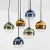 Koyoto Hängeleuchte Glas 20 cm Blau, Gold, Grün, Klar, 6-flammig