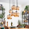 Koyoto Hängeleuchte Glas 20 cm, 25 cm Bernsteinfarben, 6-flammig