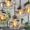 Ripoll Deckenleuchte Glas 15 cm Chrom, Klar, Rauchfarben, 5-flammig