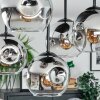 Ripoll Deckenleuchte Glas 15 cm Chrom, Klar, Rauchfarben, 5-flammig