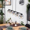Koyoto Pendelleuchte Glas 15 cm Klar, Rauchfarben, 5-flammig