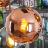 Koyoto Hängeleuchte Glas 20 cm Blau, Gold, Kupferfarben, 6-flammig