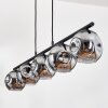 Ripoll Pendelleuchte Glas 15 cm Rauchfarben, 5-flammig