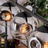 Ripoll Pendelleuchte Glas 15 cm Chrom, Klar, Rauchfarben, 5-flammig