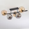 Ripoll Deckenleuchte Glas 15 cm Bernsteinfarben, Rauchfarben, 5-flammig