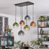 Koyoto Hängeleuchte Glas 20 cm Blau, Grün, Klar, Kupferfarben, 6-flammig