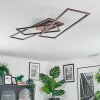 Brina Deckenleuchte LED Braun, 1-flammig, Fernbedienung