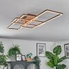 Brina Deckenleuchte LED Braun, 1-flammig, Fernbedienung