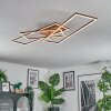 Brina Deckenleuchte LED Braun, 1-flammig, Fernbedienung