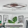 Brina Deckenleuchte LED Braun, 1-flammig