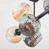 Ripoll Deckenleuchte Glas 15 cm Bernsteinfarben, Rauchfarben, 8-flammig