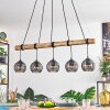 Koyoto Pendelleuchte Glas 15 cm Naturfarben, Schwarz, 5-flammig