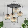 Ripoll Deckenleuchte Glas 15 cm Bernsteinfarben, Klar, 5-flammig