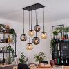 Gastor Hängeleuchte Glas 20 cm Bernsteinfarben, Rauchfarben, 6-flammig