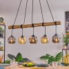 Ripoll Pendelleuchte Glas 15 cm Naturfarben, Schwarz, 5-flammig