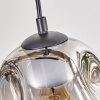 Ripoll Pendelleuchte Glas 15 cm Naturfarben, Schwarz, 5-flammig