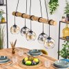 Ripoll Pendelleuchte Glas 15 cm Naturfarben, Schwarz, 5-flammig