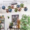 Gastor Deckenleuchte Glas 15 cm Gold, Schwarz, 10-flammig