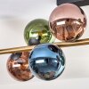Gastor Deckenleuchte Glas 15 cm Gold, Schwarz, 10-flammig