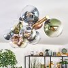 Gastor Deckenleuchte Glas 15 cm Gold, Schwarz, 10-flammig