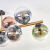 Gastor Deckenleuchte Glas 15 cm Gold, Schwarz, 10-flammig